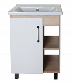 Подстолье АСБ Адель 60 белая с раковиной Миранда 60 