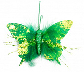 СНОУ БУМ Набор украшений 2 шт., 9см, полиэстер, "Бабочки", 4 дизайна