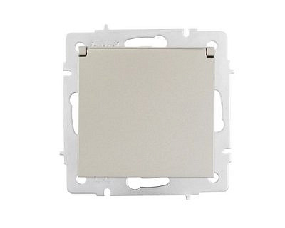Розетка механизм 1ая с/з + крышка титан 3788-123_В IP44