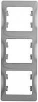Рамка 3 места ,  вертикальная , алюминий  SchE GSL000307 