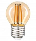 Лампа светодиодная Е27 10W 6500K 6K 45x76 нитевидная, прозрачная, золотая G45S-10-230- E27 661436 General филамент шар 