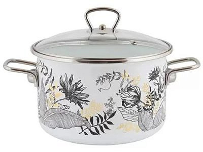 Кастрюля эмалированная цилиндрическая Botany 3,0л ТМ Appetite  1SD185S