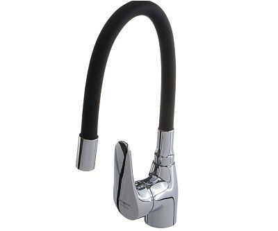 Смеситель кухня MELODIA Ostessa картридж д.40мм гибкий излив черн MDV 40615 Black  без гибкой подв 