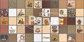 Панель ПВХ Мозаика "Кофе коричневый" (956х480мм) 0,4мм