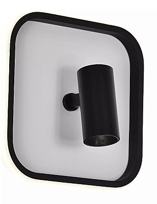 Люстра 2736-1W  WH+BK  Evento LED 15W+3W (22*22*12) 