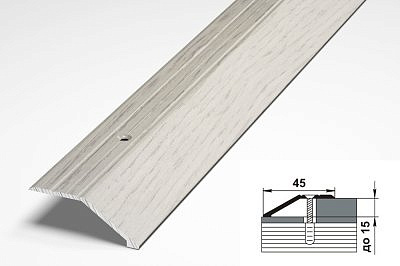 Профиль разноуровневый ПР04 дуб арктик 45*17*1350