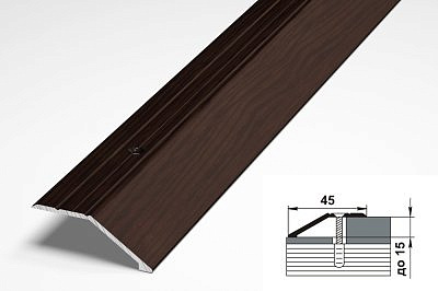 Профиль разноуровневый ПР04 дуб венге 45*17*1350