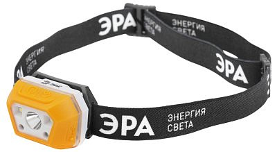 Фонарь налобный Практик ЭРА 3W аккумулятор сеанс 4 режима луч 57м до 25ч работы GA-810 7568 808645