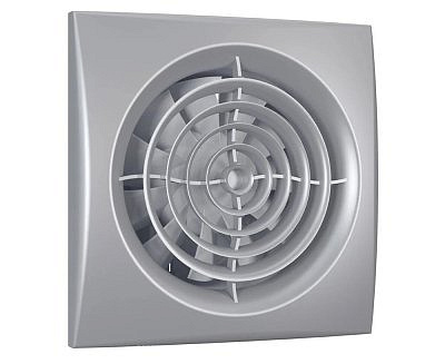 Вентилятор AURA 4C gray metal осевой вытяжной с обратным клапаном D100 декоративный