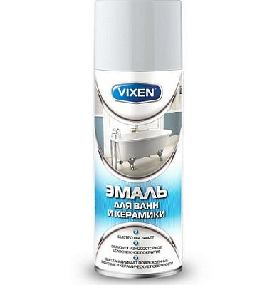 Эмаль для ванн и керамики, аэрозоль 520мл VIXEN