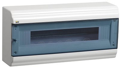 Бокс навесной ЩРН-П 1/18  1ряд 18модуля  IP41 с шиной N 3х10мм-1шт  и PE 8x10mm-2шт
