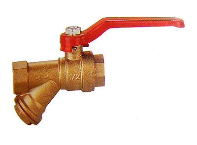 Кран шаровый с фильтр. латунь STT300 1/2"  347