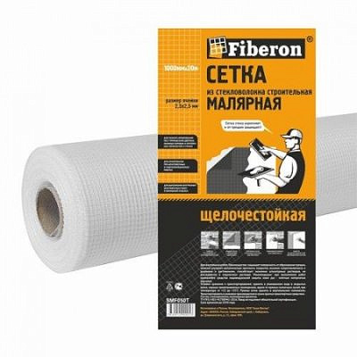 Сетка строительная 2,5*2,5мм, 1000мм*50м "МАЛЯРНАЯ" Fiberon SMF051T
