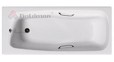 Ванна чугунная 180*80*42 Saga с ручками,с ножками