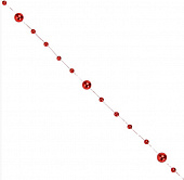 Бусы декоративные, 200см, пластик, VR1 СНОУ БУМ 378-191