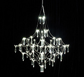 Люстра диммируемая Галанта хром 07881-60,02(21)  d60 h190 Led 34*0,5W (3000-6000K) с пультом ДУ