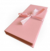 Подарочная коробка ДЛЯ ДЕНЕГ с бантом,тиснение МИКРОВЕЛЬВЕТ 172х83х16,розовый (прямоугольник, 172x83x16, микро вельвет, розовый, микровельвет , розовый, лента розовая, ПК, 60)