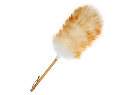 Щётка-смётка для удаления пыли, пластик, шерсть, молочный бамбук VETTA  445-406