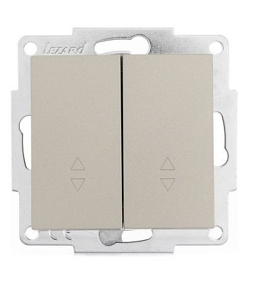 Выключатель механизм проходной 2 клавишы титан 3788-106