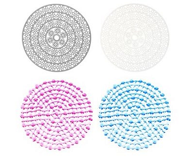 Коврик VETTA в раковину противоскользящий, ПВХ, d29см, "Паутинка", 2 дизайна, 4 цвета