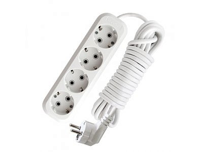 Удлиннитель сетевой  У4-Е , 4-местный , с заземлением,10м