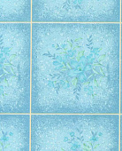 Плекна  плитка синяя с цветами на 3858-0
