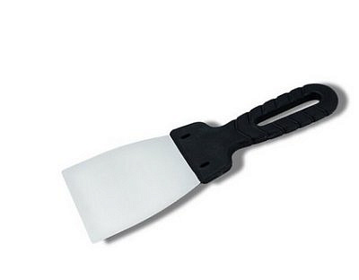 Шпатель малярный нержавеющий сталь пластиковая ручка 100мм