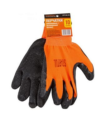 Перчатки нейлон,латексное рельефное покрытия,10р-р STARTUL