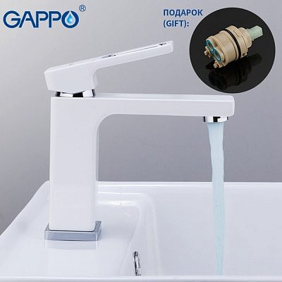 Смеситель для раковины Gappo G1017 белый