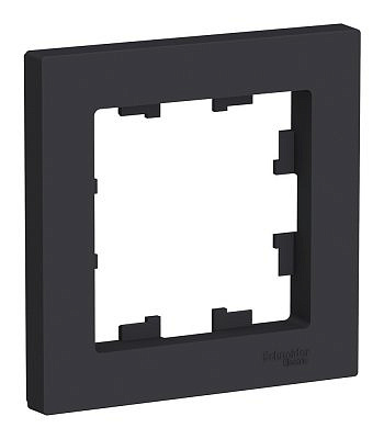 Рамка 1 пост Schneider Electric ATLASDESIGN, карбон ATN001001