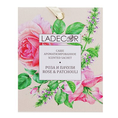 LADECOR Аромасаше с ароматом розы и пачули, 10 гр