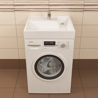 Раковина над стиральной машиной Санта Юпитер 600х90*600 с кронштейнами