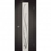 Дверь межкомнатная ЭКО Гранд-Р Венге (зеркало рисунок)