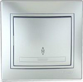 Переключатель 1-клавиша 701-1010-105 металлик серый  Мира