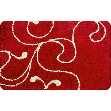 Коврик для ванной комнаты 60*90 микрофибра Flowe Lace (red) 411M690i12