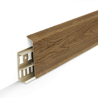 Плинтус напольный Ideal Деконика Дуб рустик (85 мм)