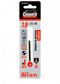 Сверло по металлу ц/х 2/0*24*49мм HSS Co, Gepard