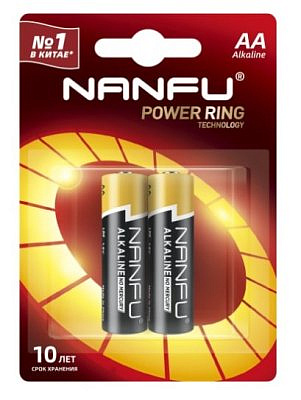 НАНФУ  LR06/316/АА упак  2штук BL2  элемент питания Nanfu (цена за упаковку)
