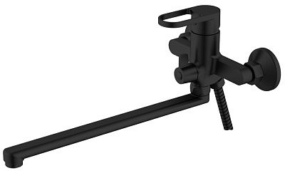 Смеситель для ванны HR31B Harbor Black излив 331мм, с аксессуарами ESKO
