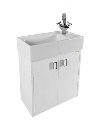 Тумба Vod-ok Твист 50 белая с умывальником Твист 50