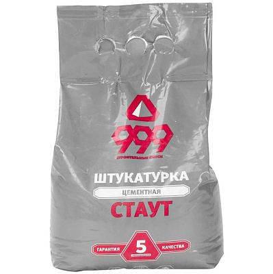 Штукатурка ЦЕМЕНТНАЯ 999 СТАУТ, 5кг 