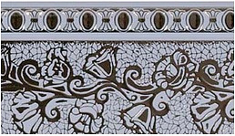 Карниз Бленда 68 КРУЖЕВО золото-белый