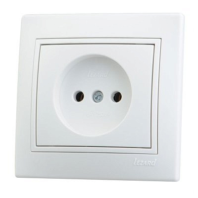 Розетка 701-0202-121 1-гн керамика б/з бел.с бел.вст.Мира