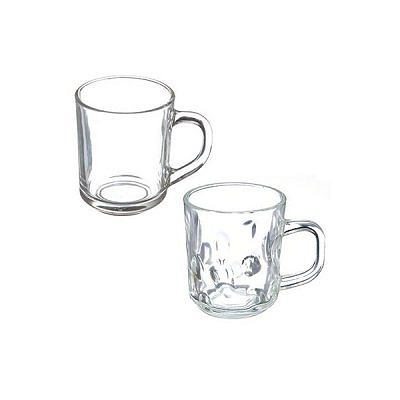 Кружка стеклянная, 245мл, прозрачная, 2 дизайна 879-143