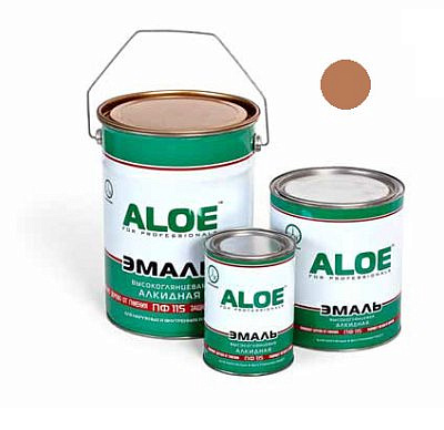 Эмаль ALOE ПФ-115 Коричневая (темный RAL8017) 0,8кг