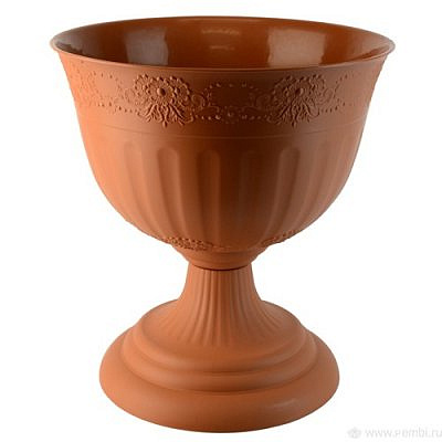 Вазон Венеция 18л 400мм коричневый (уп.8)