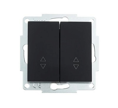 Выключатель механизм проходной 2 клавишы титан 4288-106