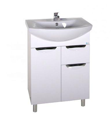 Подстолье АСБ Мессина 60/2 белая с раковиной Балтика 60