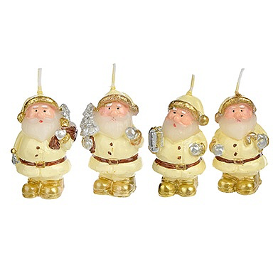 Свеча в виде Деда Мороза, 5,2см, парафин,шампань СНОУ БУМ 