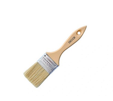 Кисть DECOR "Неделька: Понедельник" 20х10мм светлая смешанная щетина, пластиковая ручка 126005